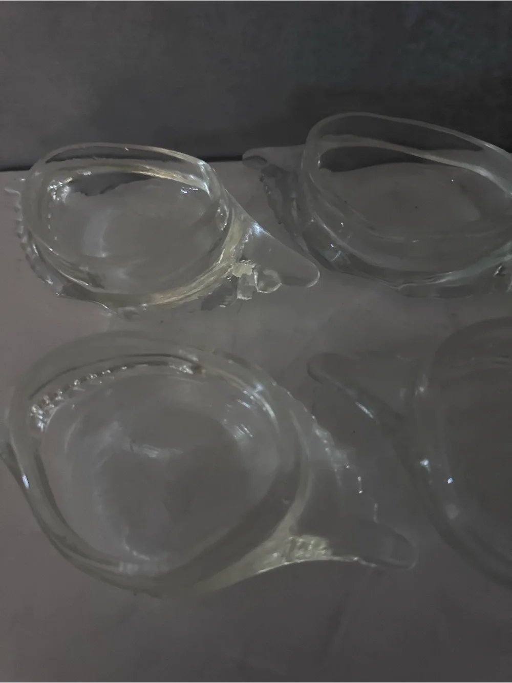 6 Vintage Glasbake Deviled Crab Baking Dishes Ramekins Clear